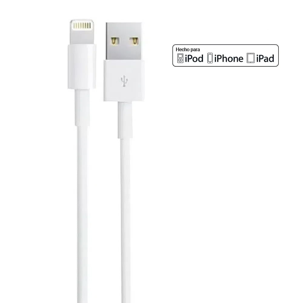 Imagen 2 del producto Cable lightning a usb Coolbox GMobile, 1m, certificado Apple MFi, blanco