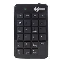 Teclado numérico Radioshack, membrana, conexión usb, número de teclas 19, negro