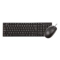 Kit alámbrico Coolbox Teraware teclado y mouse, membrana, conexión usb, negro