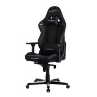 Silla gamer DXRacer G Series gas lift clase 4, tapiz pu, máx. 120 kg, inclinación 90 - 135°, negro