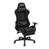 Silla gamer Technisport gas clase 2, tapiz cuero pu, máx. 120 kg, inclinación 180°, negro