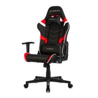Silla gamer DXRacer P Series gas lift clase 4, tapiz pu, máx. 120 kg, inclinación 90 - 135°, negro y rojo