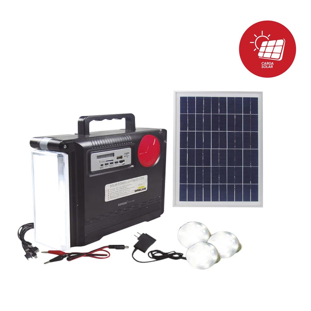 Imagen 2 del producto Kit de iluminación Opalux recargable con panel solar