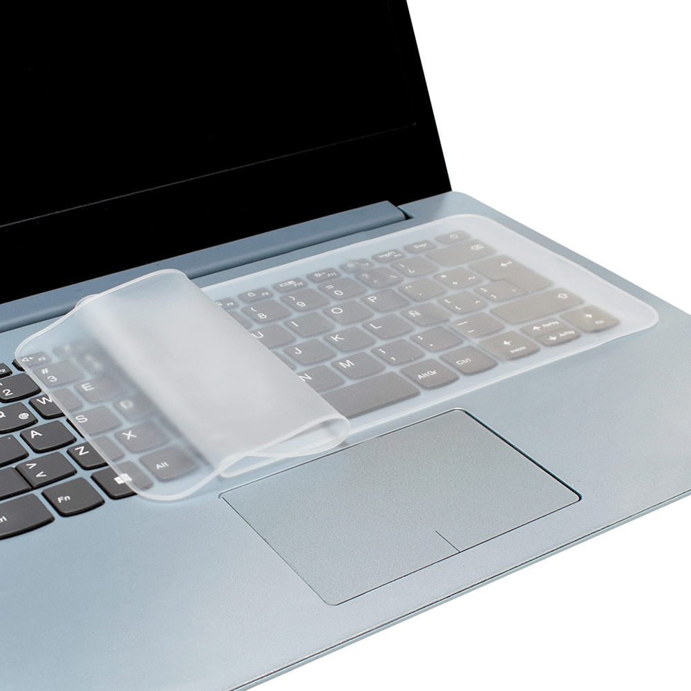 Imagen 1 del producto Protector de teclado Coolbox Teraware para laptop de 15"", silicona, cubre hasta 31 cm, transparente