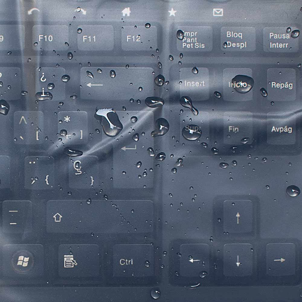 Imagen 2 del producto Protector de silicona Coolbox Teraware para teclado 17"",  transparente