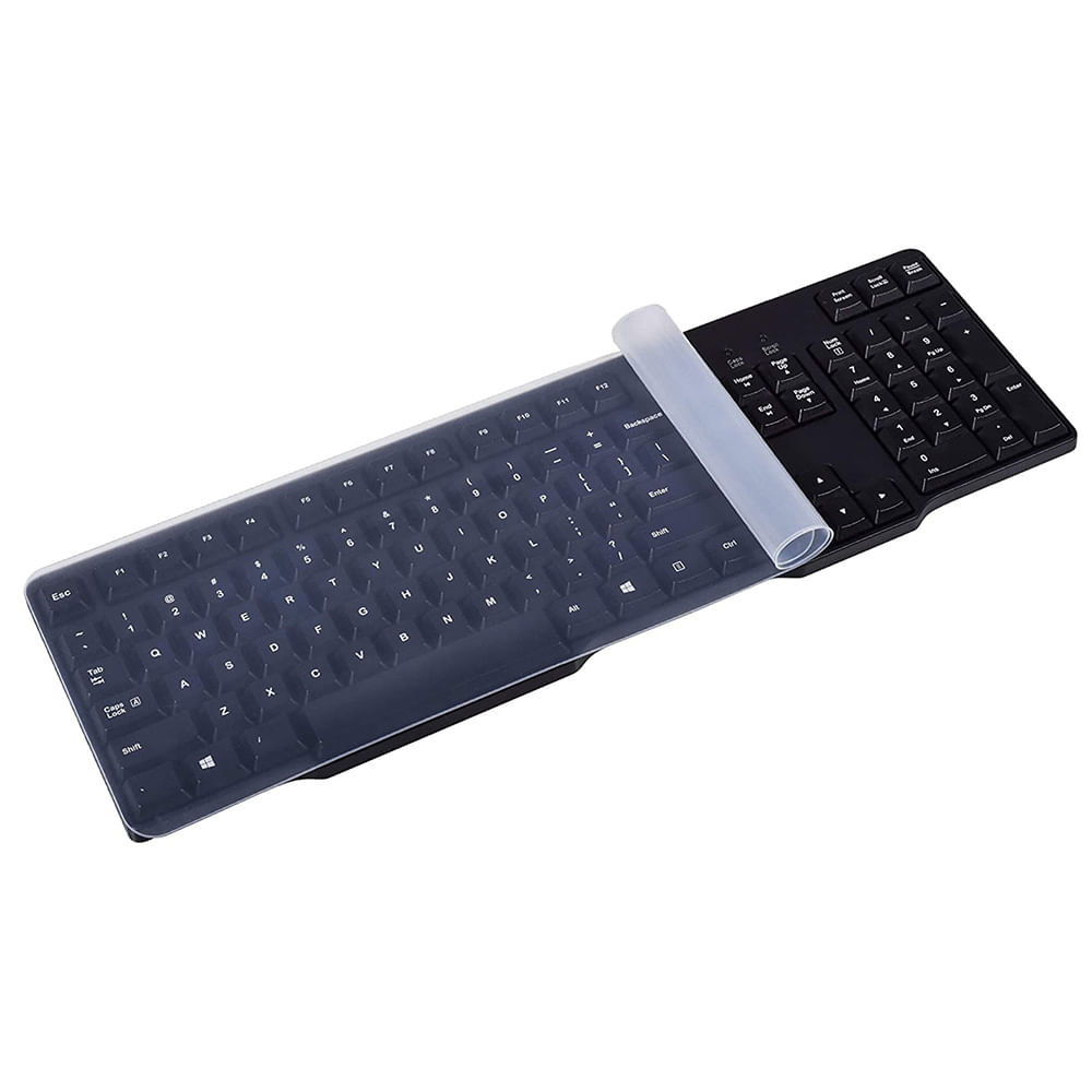 Protector de silicona Coolbox Teraware para teclado 17",  transparente