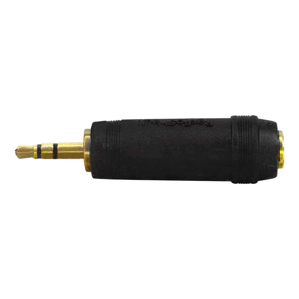 Imagen 2 del producto Adaptador para audífonos Radioshack de 1/4"" a 1/8"", puntas chapadas en oro