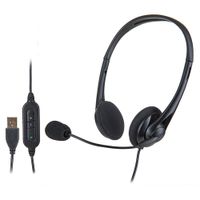 Audífonos Radioshack sonido estéreo, conexión usb, control de volumen, negro