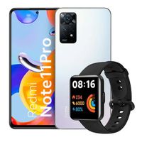 Celular Xiaomi Redmi Note 11 PRO 5G 128GB, 6GB RAM, cámara trasera 108MP y frontal 16MP, 6.67"", blanco + Watch 2 Lite de regalo