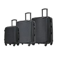 Set de 3 maletas de bodega Dukap ADLY cuerpo rígido, 3 tamaños diferentes 51 cm, 61 cm y 71 cm, ruedas giratorias, asa regulable, negro