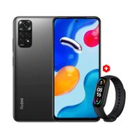 Celular Xiaomi Redmi Note 11S 128GB, 6GB RAM, cámara trasera 108MP y frontal 16MP, 6.43"", gris + Band 6