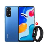 Celular Xiaomi Redmi Note 11S 128GB, 6GB RAM, cámara trasera 108MP y frontal 16MP, 6.43"", azul + Mi Band 6