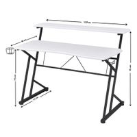 Mesa gaming Technisport Finn, fibra de carbono,  1 estante ajustable, 119 x 72 x 70 cm