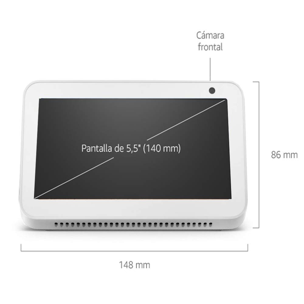 Imagen 2 del producto Pantalla inteligente Amazon Echo Show 5 2da gen, control de voz, control táctil, Alexa, cámara con obturador integrada, blanco