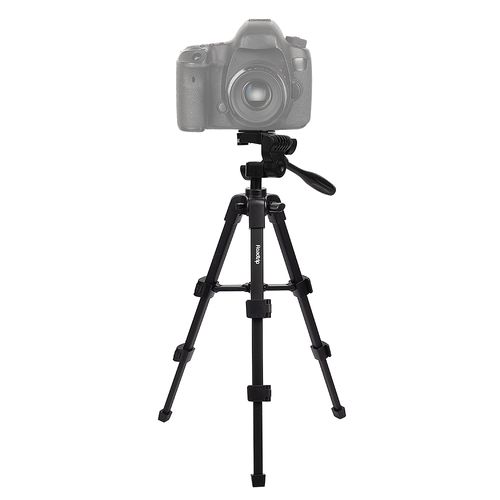 Trípode para cámara fotográfica, altura de 27 cm - 57 cm, compatible con Nikon, Canon, Sony, cabezal giratorio 360°, carga máx. 2.5 kg