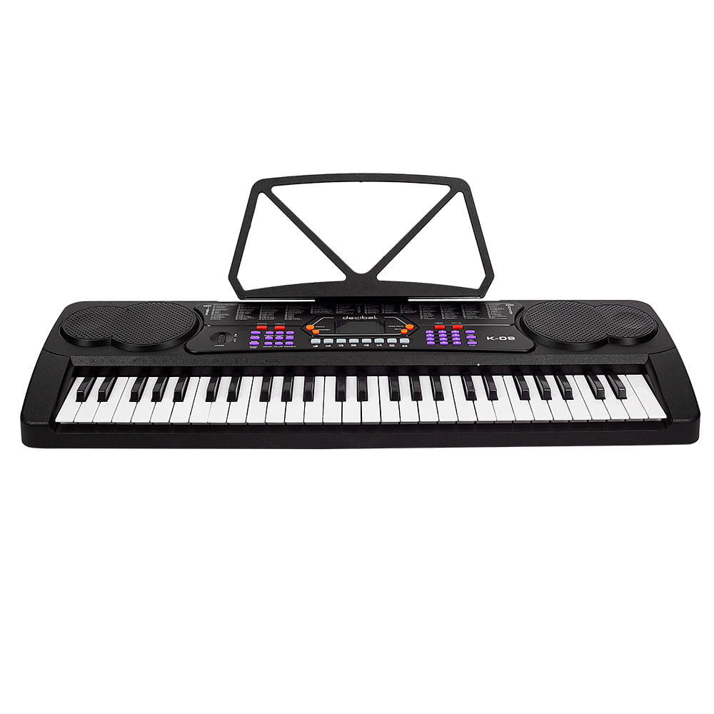 Imagen 2 del producto Órgano eléctronico Decibel K-09, 54 teclas, con micrófono, 255 timbres, 255 ritmos, pantalla led, negro
