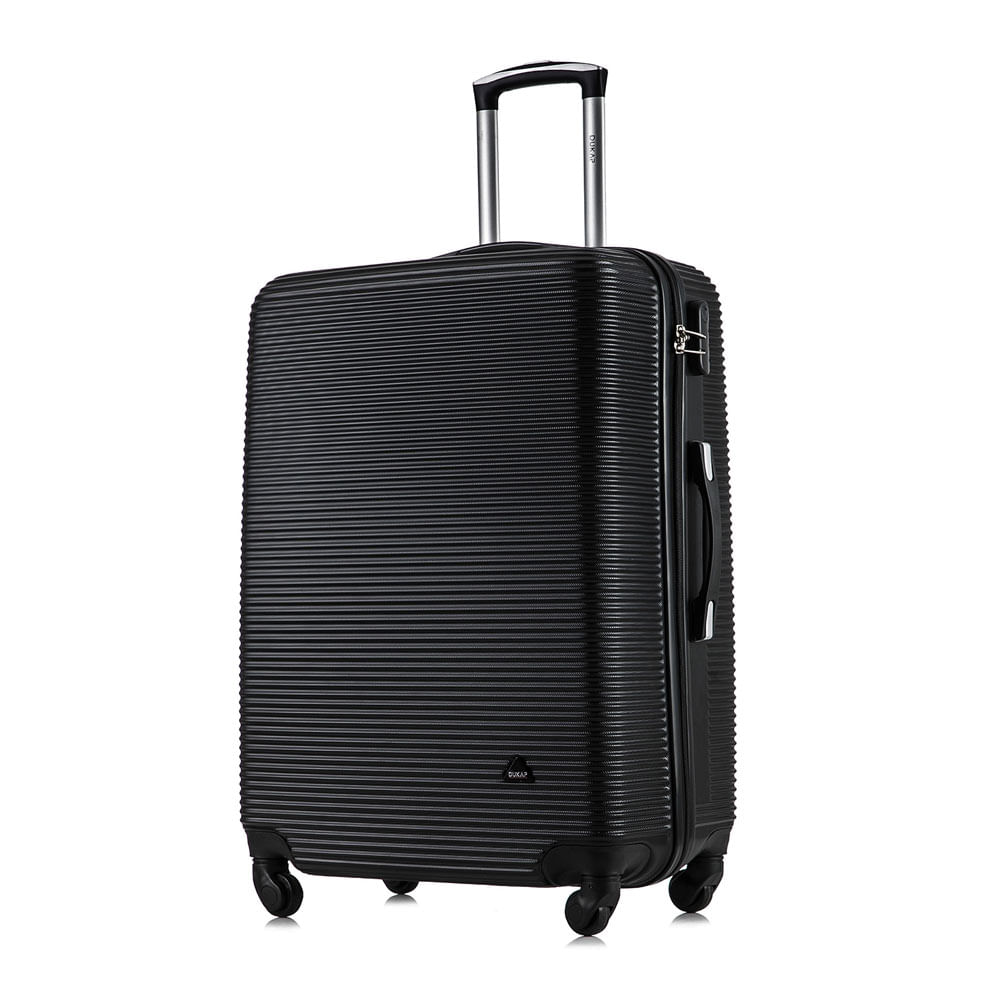 Maleta de bodega Dukap Royal 61cm, ABS resistente, 15kg, 4 ruedas 360°, cerradura combinación, ligera y sólida, negro