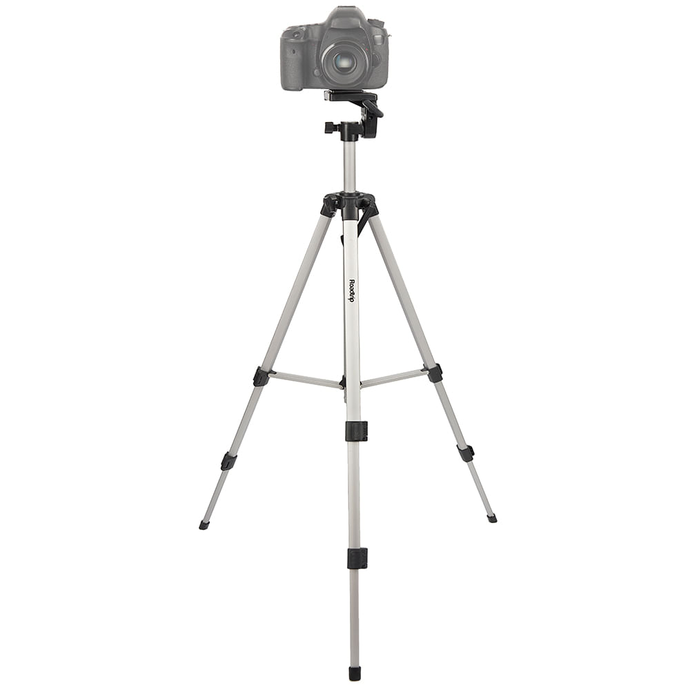 Imagen 1 del producto Trípode para cámara fotográfica, altura 51.6 cm - 136 cm, compatible con Nikon, Canon, Sony, cabezal giratorio 360°, aluminio, carga máx. 3 kg