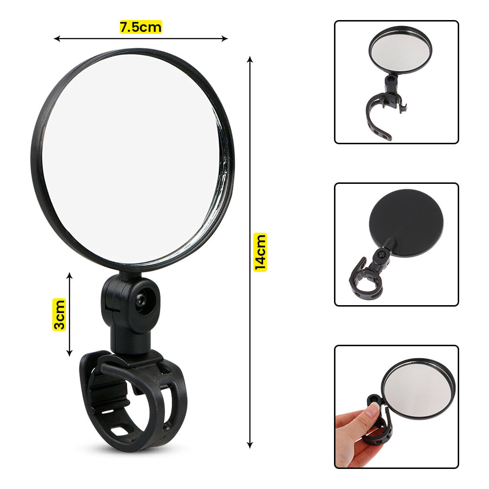 Imagen 2 del producto Espejo retrovisor para scooters/bicicletas Roadtrip varilla flexible para ajustar, negro