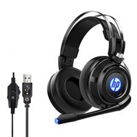Audífonos gamer HP H200 conexión usb/3.5 mm, 32 ohm, sensibilidad 108 +/- 3 dB, compatible PC y consolas