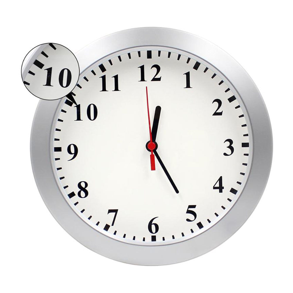Imagen 1 del producto Cámara reloj de pared Digital Perú ACC0665 wi-fi, full HD, visión nocturna, recargable, gris