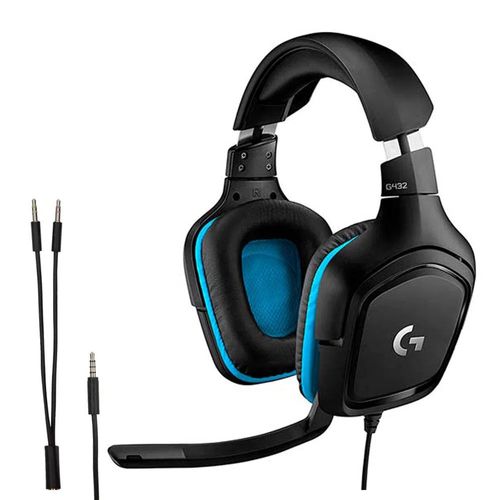 Audífonos gamer Logitech G G432 conexión usb y 3.5 mm, 39 ohm, sensibilidad 107 +/-3 dB, compatible PC y consolas