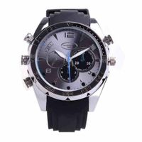 Cámara reloj Digital Perú W5000 full HD, memoria interna 16 GB, tiempo de grabación máx. 1 hora, negro y plateado