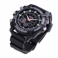 Cámara reloj Digital Perú W1000 full HD, memoria interna 16 GB, tiempo de grabación máx. 1 hora, negro