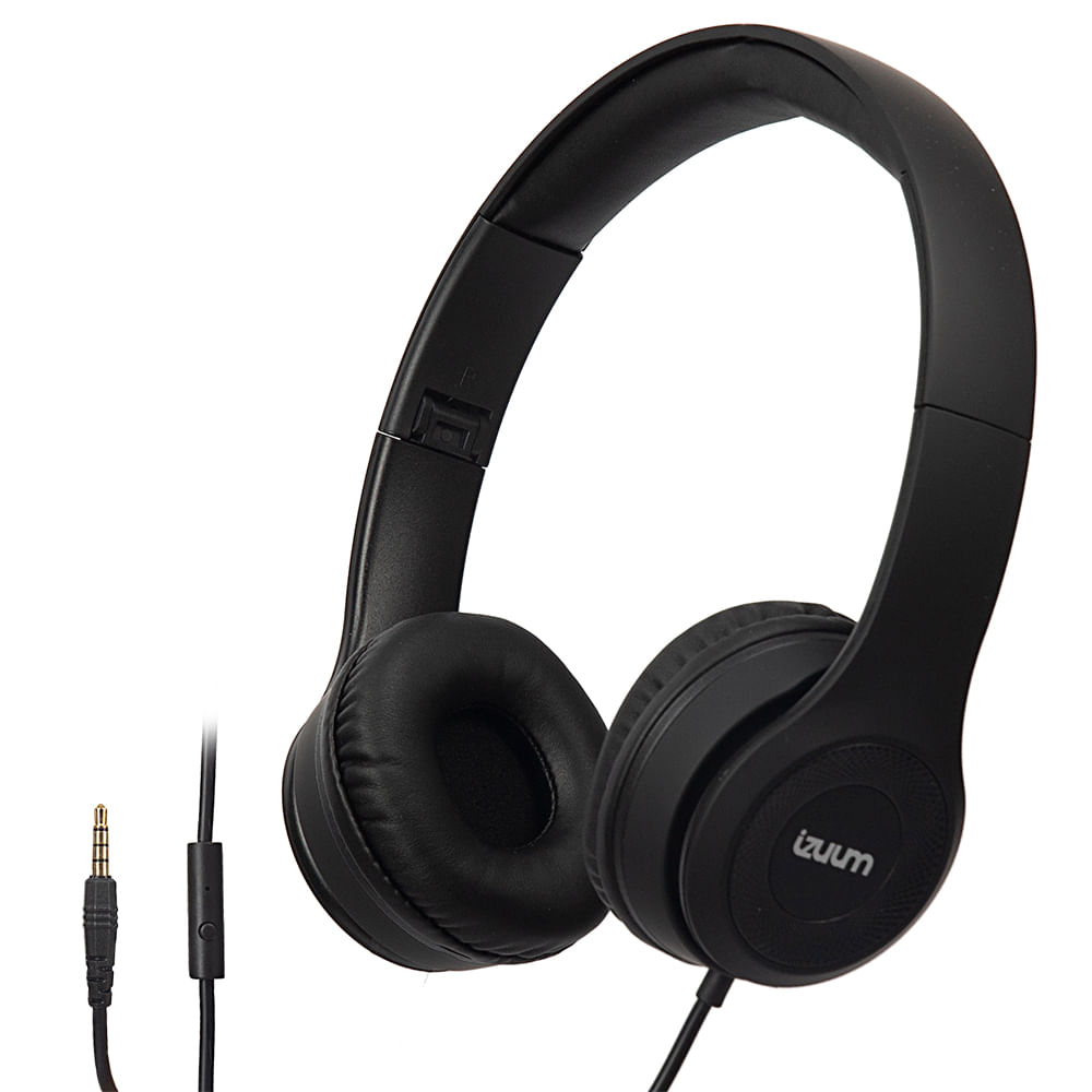 Imagen 2 del producto Audífonos on ear con micrófono + Audífonos in ear con micrófono Izuum, negro