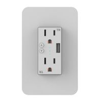 Tomacorriente de pared inteligente wifi Nexxt NHE-W100 220V, 2 tomacorrientes, 1 puerto usb