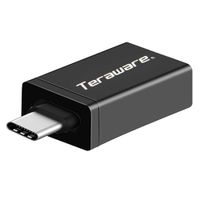 Adaptador Coolbox Teraware conector USB a Tipo C, negro