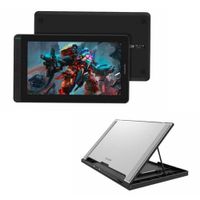 Tableta gráfica Huion Kamvas 13 LCD 13.3"" con stand inclinable, área de trabajo 29,37 × 16,52 cm, conectividad Tipo C, incluye lápiz PW517