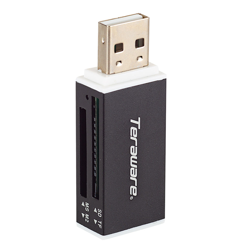 Imagen 2 del producto Lectora de tarjeta Coolbox Teraware RM-01 conector USB para SD/MMC/MS/M2/MICRO SD, 480 Mbps, luz led, negro
