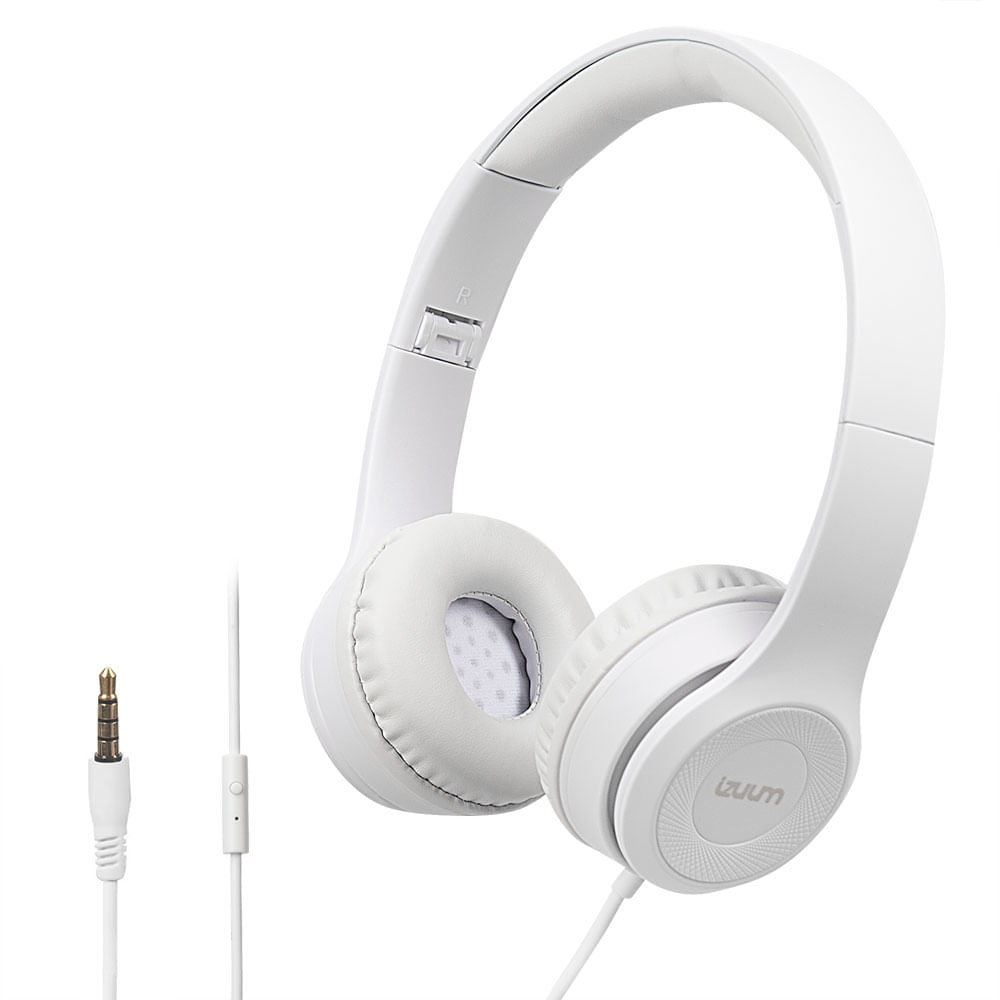Imagen 2 del producto Audífonos on ear con micrófono + Audífonos in ear con micrófono Izuum, blanco