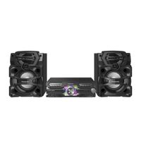 Minicomponente Panasonic AKX730 2000W RMS, bluetooth, 2 canales, doble puerto USB y aux, lector de CD, negro