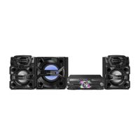 Minicomponente Panasonic AKX930 2200W RMS, bluetooth, 2 canales, doble puerto USB y aux, lector de CD, negro
