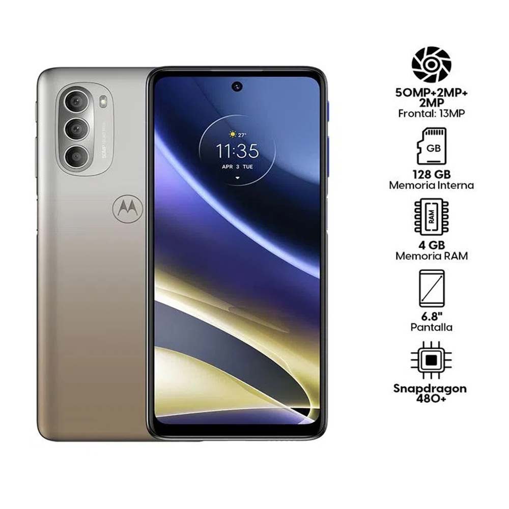 Imagen 2 del producto Celular Motorola G51 128GB, 4GB RAM, cámara trasera 50MP y frontal 13MP, 6.8"", dorado