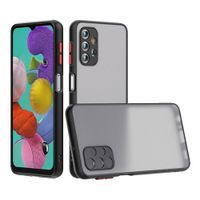 Case para Samsung S22 Plus, amortiguador de choques, protección de cámaras, mate negro