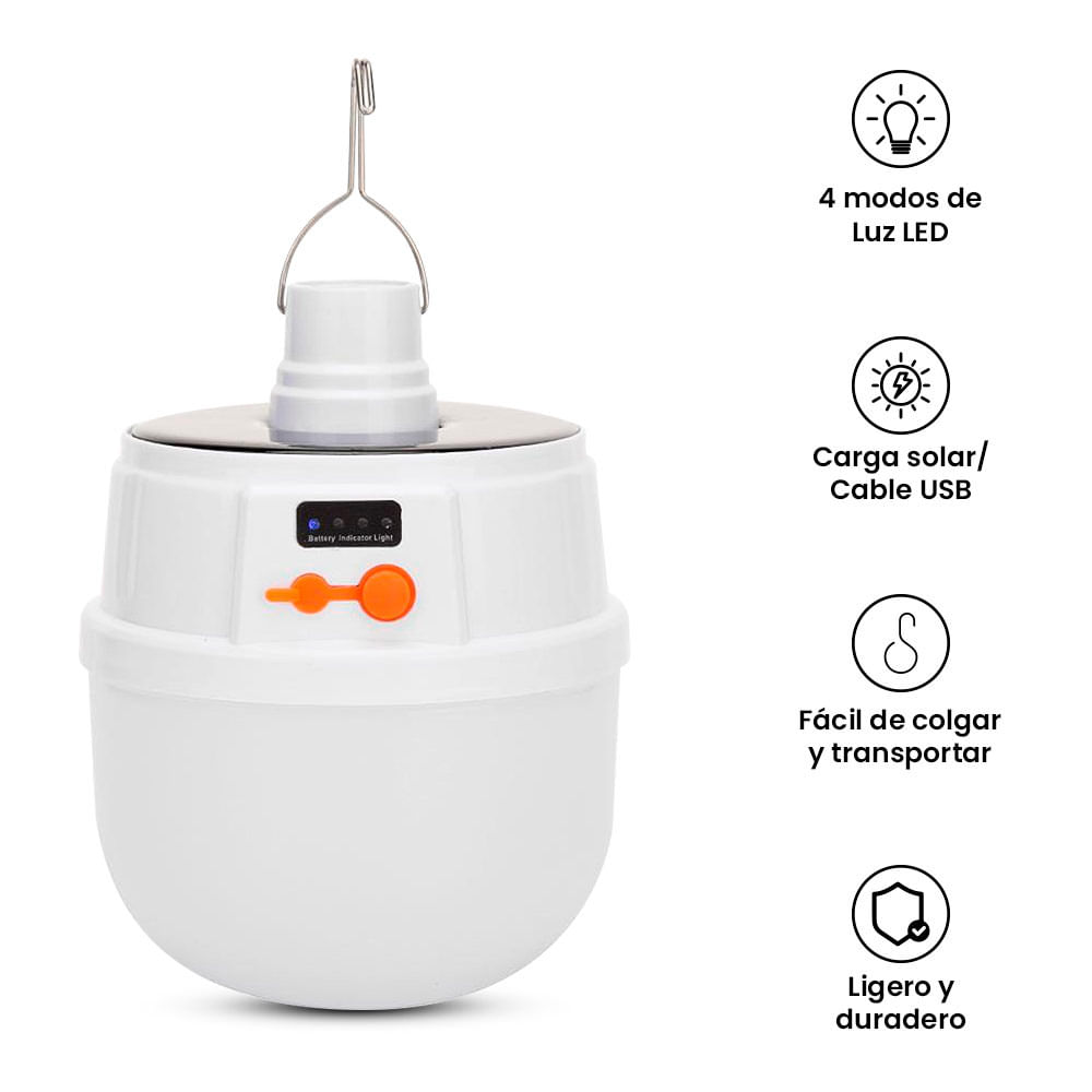Imagen 2 del producto Foco recargable led portátil 4 modos de iluminación