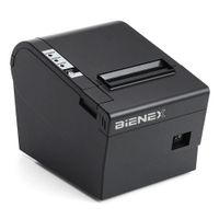 Impresora ticketera térmica Bienex 80mm, conexión USB, puerto RJ11, negro