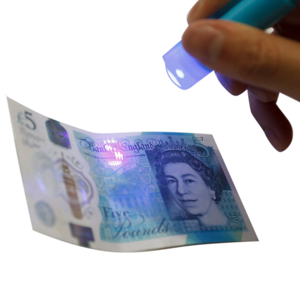Imagen 1 del producto Plumón detector de billetes Zecur Tahg NX-796 con luz UV, azul