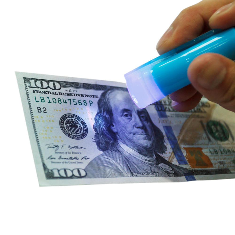 Imagen 2 del producto Plumón detector de billetes falsos Zecur Tahg NX-796 con luz UV azul