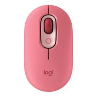 Mouse inalámbrico Logitech POP, bluetooth, 4000 dpi, 4 botones, usa pila, rosa con coral