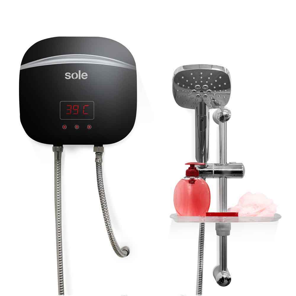 Termoducha Sole Magic 5500w, 2.5 psi, negro