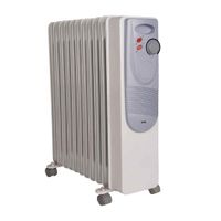 Estufa a aceite Sole portátil, 2500w, cubre hasta 21m2, 11 celdas, blanco humo