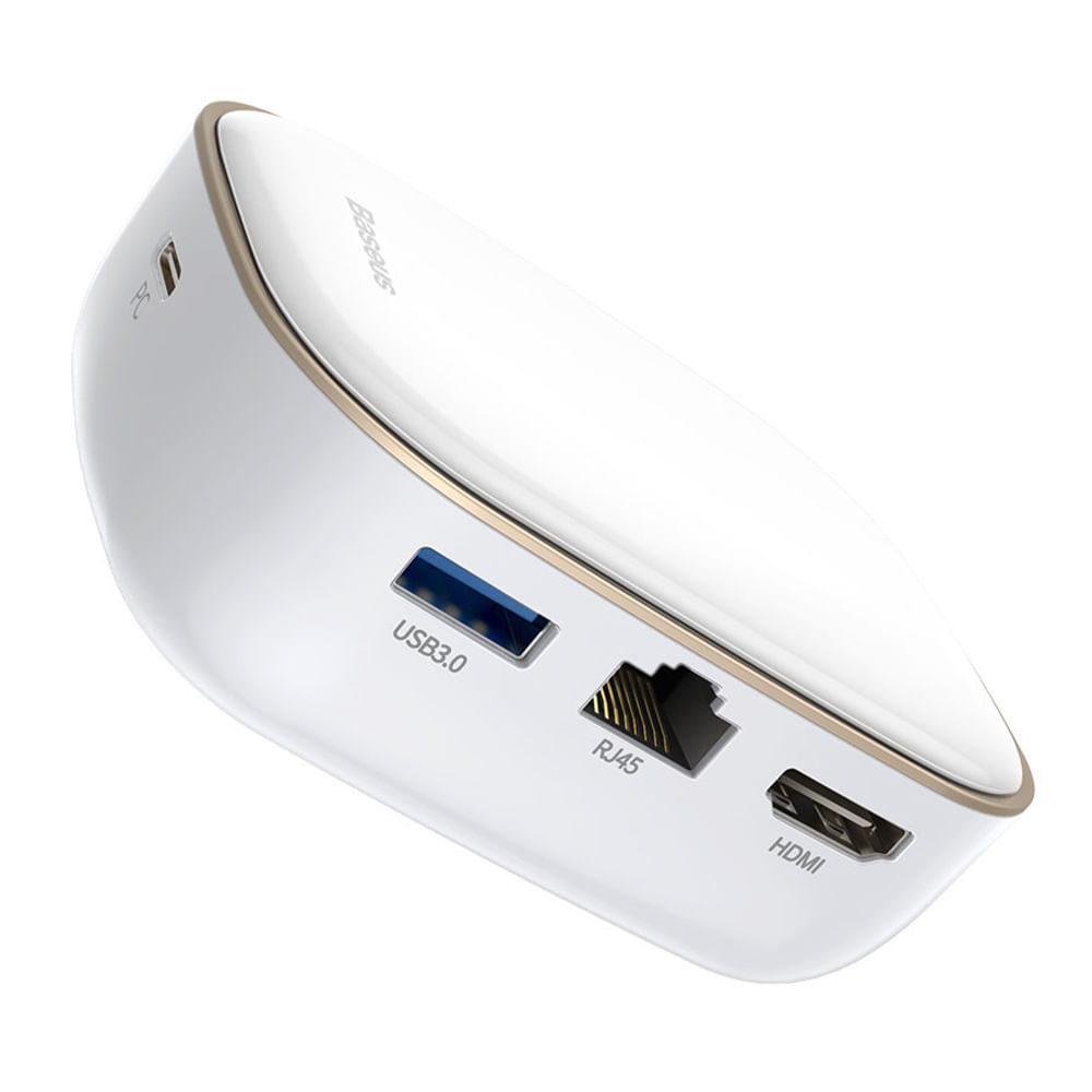 Imagen 2 del producto Cargador de Laptop 60w, Hub Tipo-C 6 en 1 : 6 puertos, 2 x USB 3.0, HDMI, SD/TF, RJ45