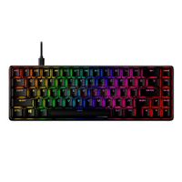 Teclado gamer alámbrico Hyperx Alloy Origins 65, conexión USB, mecánico, RGB, negro