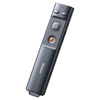 Presentador inalámbrico Baseus ACFYB-0G, receptor usb Tipo-A/Tipo-C, láser rojo, usa pila, negro
