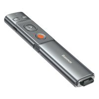 Presentador inalámbrico Baseus WKCD000013, receptor usb Tipo-C, láser rojo, recargables, gris