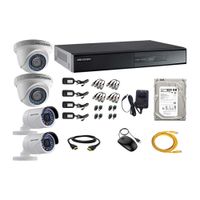 Kit de cámaras de seguridad Hikvision 4 cámaras, 1080P + DVR + disco duro de 500GB
